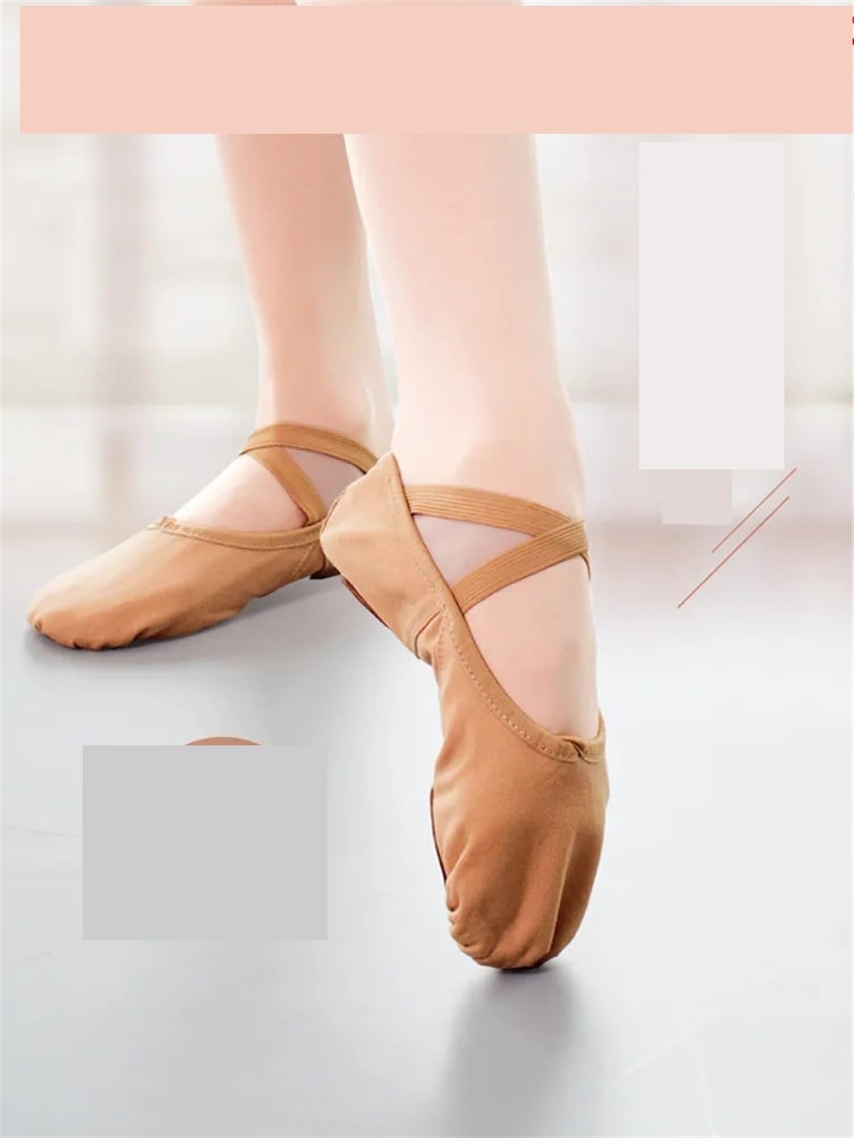 Scarpe Da Danza Classica In Tela Antiscivolo - Ballerine Elasticizzate Per Donne E Ragazze - Foto 7