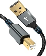 15FT USB Printer Cable - High Speed Type A Male to B Male Scanner Cord Compatible with HP, Canon, Epson, Dell, Brother, Lexmark, Xerox, Samsung & Piano, DAC