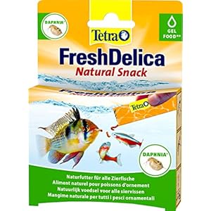 Tetra FreshDelica Daphnia – natürlicher Snack mit Wasserflöhen für Zierfische, Leckerbissen in Gelee, 16 x 3 g Beutel