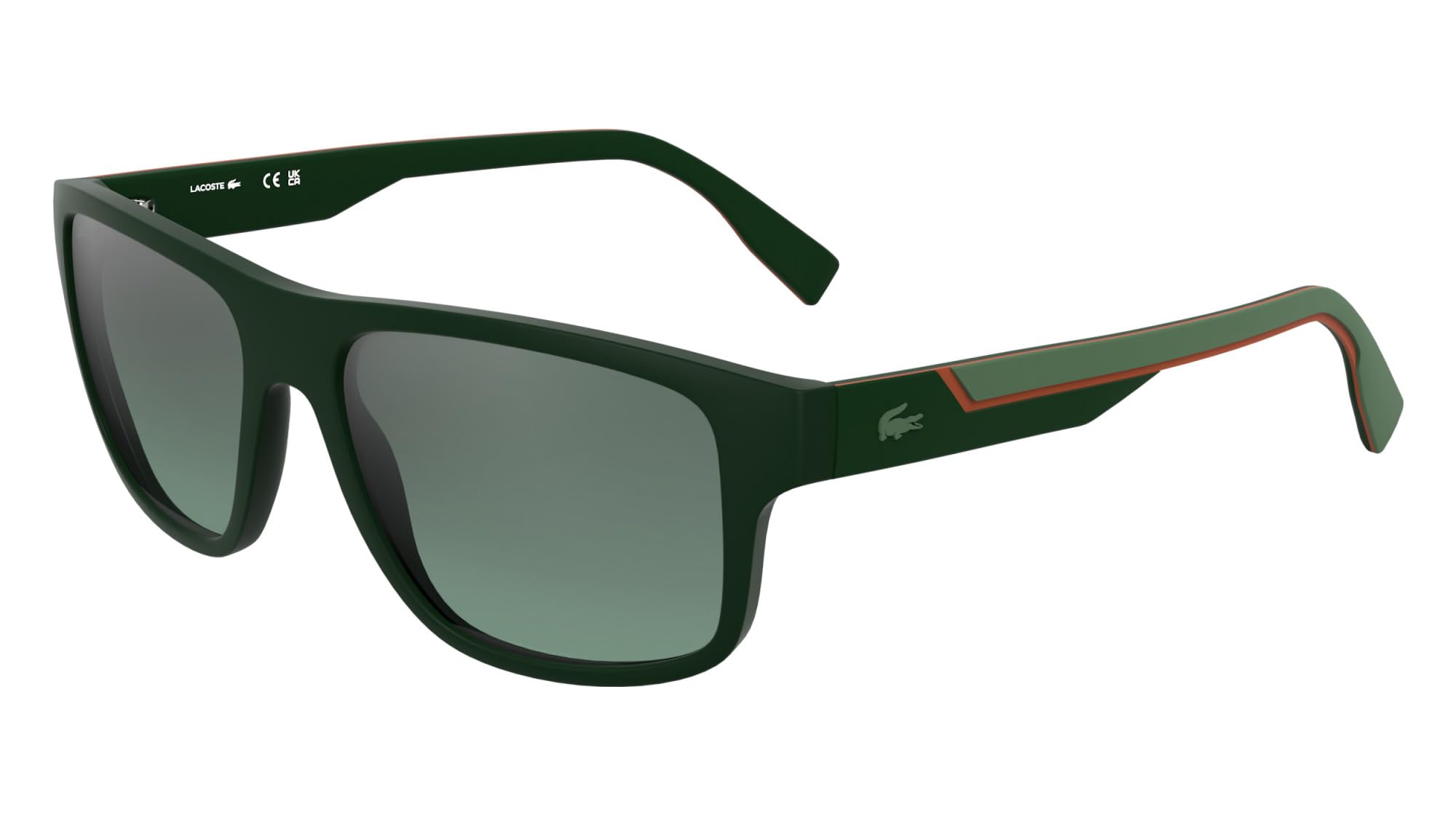 Lacoste Men's Sunglasses L6057S - Matte Green with Gradient Mirror Green Lens