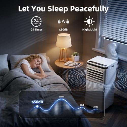 Image of Antarctic Star 8500 Btus ASHRAE Portable Air Conditioner (5000 Btus SACC) | 3-in-1 Portable Ac Unit with Sleep Mode, Digital Display & Remote Control, 24H Timer, Bedroom & Office