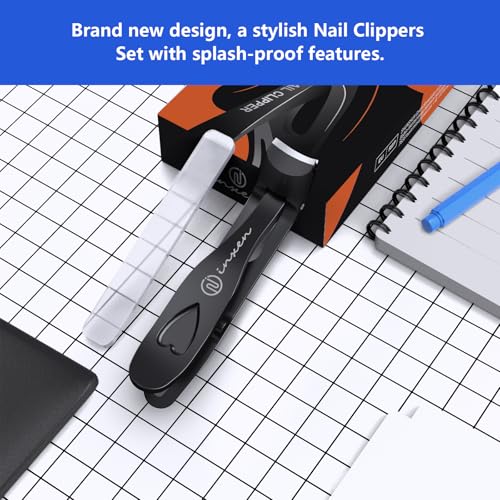 Winkelkopf Nagelknipser für Dicke Fußnägel, Ergonomischer Nagelknipser Set für Dicke Nägel, Groß Nail Clipper Nagelzwicke Zehennagelknipser Fingernagel knipser mit Auffangbehälter für Senioren Männer