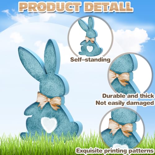 Thinkday-6-Pcs-Easter-Bunny-Wooden-Signs-Bunny-Decor-Easter-Tabletop-Decor-Rabbit-Shape-Table-Sign-with-Jute-Rope-and-Hairball-Tail-Freestanding-Easter-Table-Decorations Thinkday 6 Pcs Easter Bunny Wooden Signs Bunny Decor Easter Tabletop Decor Rabbit Shape Table Sign with Jute Rope and Hairball Tail Freestanding Easter Table Decorations