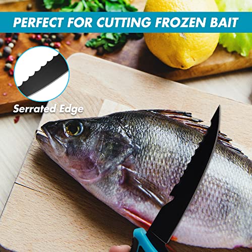 Flissa F001156 Fillet Knife Set, Bait Knife With Knife Sharpener, Protective Sheath, Belt Clip, Portable Pouch & Corrosion Resistant Coating Blade, Professional Fishing Knife thumb #6