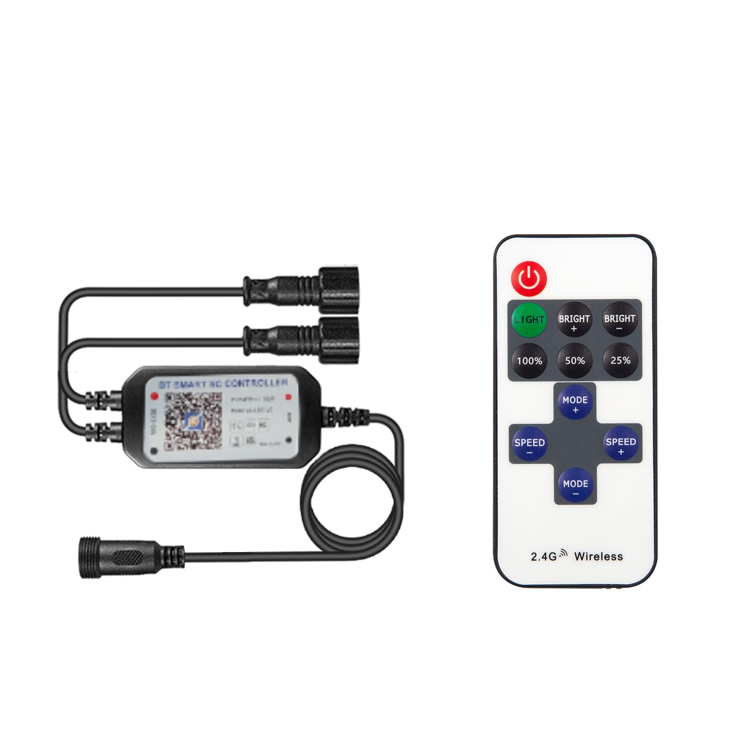Gliztech Connettore Bluetooth con doppia porta per strisce LED impermeabili, 24 V