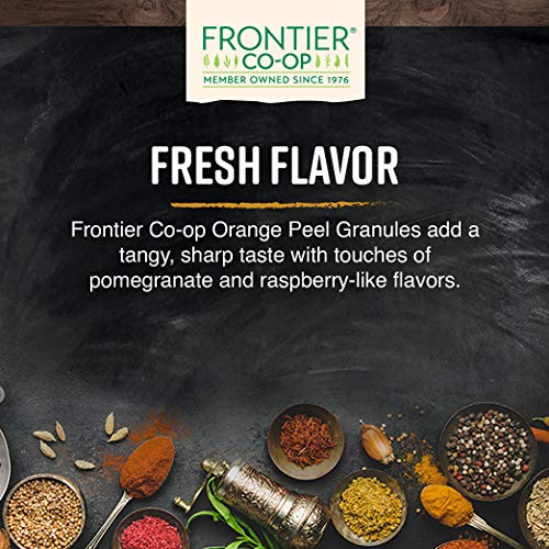 Frontier Co-Op Orange Peel Granules, Kosher | 1 Lb. Bulk Bag | Citrus Sinensis #TOP2