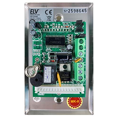 ELV Digitales Codeschloss DAK 2201 - Silber,schwarz - Tastenfeld - Keypadschloss - Schloss