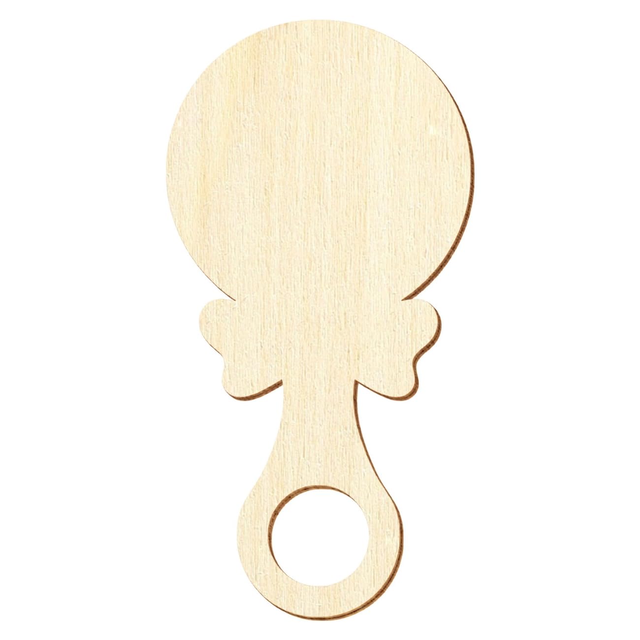 Sonajero de madera para bebé, decoración para manualidades, 3 – 50 cm, tamaño: 11 cm, paquete con:50 unidades
