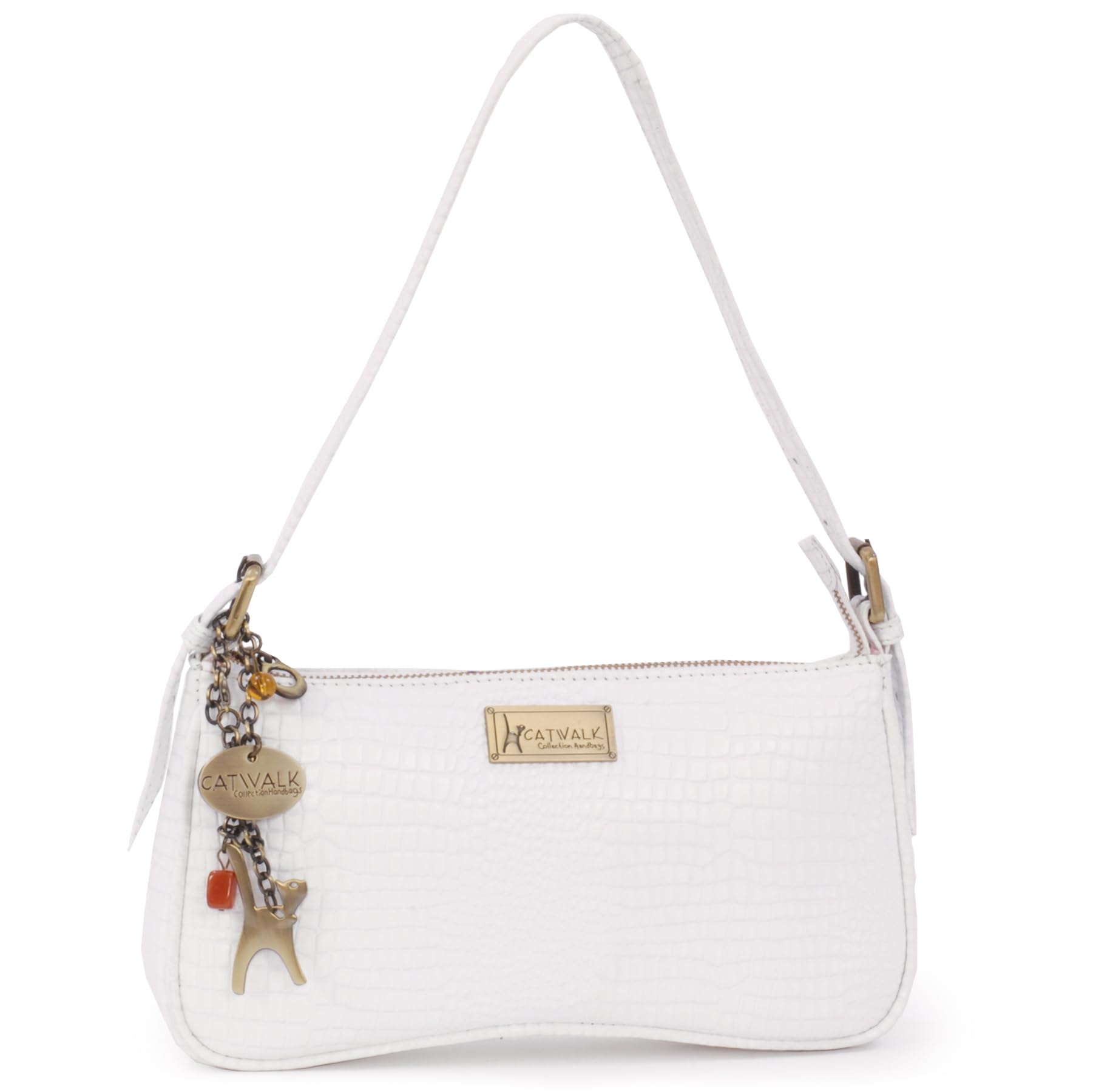 Catwalk Collection Handbags Bolso de Hombro Pequeño Para Mujer de Piel - Bolsos de Mano - Piel Imitación Cocodrilo - CELINE