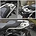 2025 Motorcycle Rear Luggage Rack with USB Port Fits for BMW R1300GS (2023-) Rear Seat Luggage Carrier Rack Top Box Holder Storage Box Support (Black Silver Set)