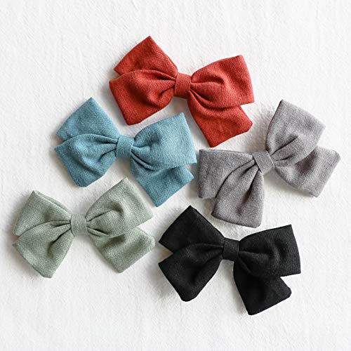 Baby Girl Hair Clips Bows Barrettes 10 Pack Fully Lined Alligator Clip 3.4 Inch Hair Accessories For Little Girls Toddler Kids Children #TOP6