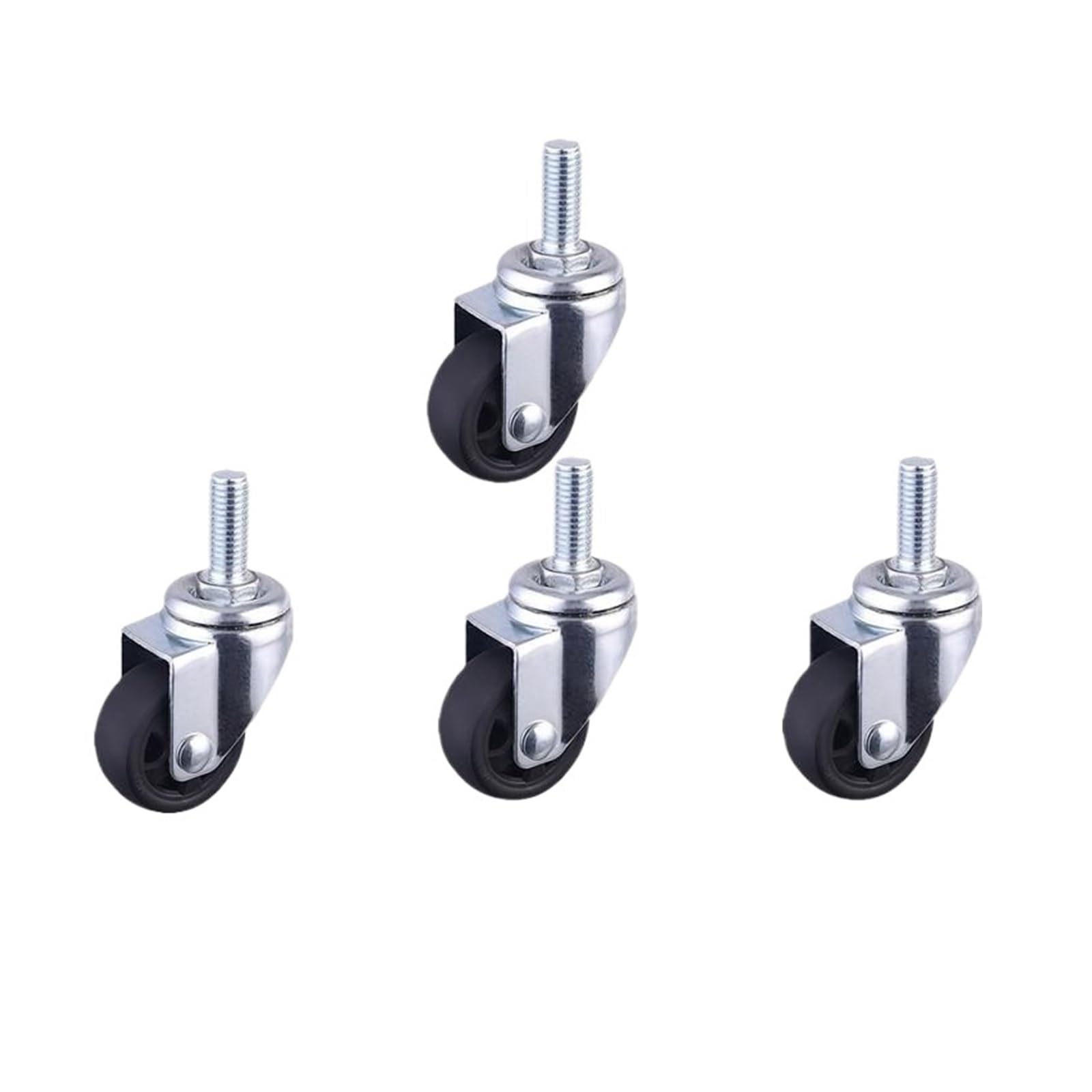 MXXDMOPD 4 Pieces/lot 1.25 inch Black PP Caster Flat Light Universal Wheel Sofa Coffee Table Pulley(Screw-m6)