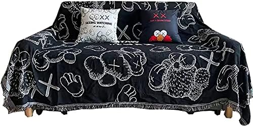 Miniatura 5 de Manta para sofá, cama, silla, tapiz reclinable, de doble cara, reversible, tejido de algodón, tejido de punto para decoración del hogar, sofá