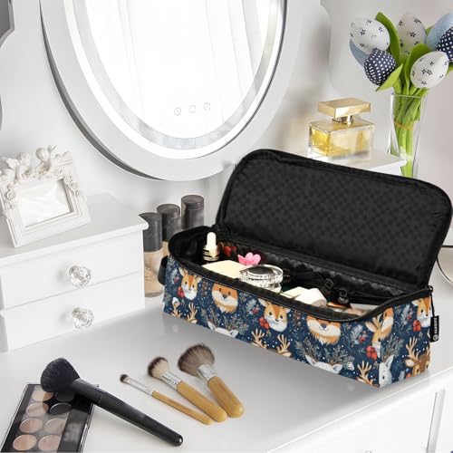 Bolso organizador resistente al calor para herramientas de cabello con diseño Woodland Animal Marble miniatura 7