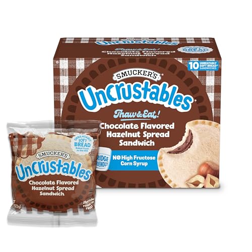 Smucker’s Uncrustables Chocolate Flavored Hazelnut Spread Sandwiches, 10