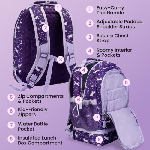 Image of Bentgo Kids 2-in-1 Backpack & Insulated Lunch Bag with Padded Straps
