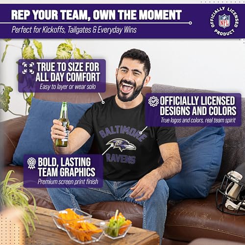 Image of NFL Gameday Cotton Blend T-Shirt for Men and Women - Licensed