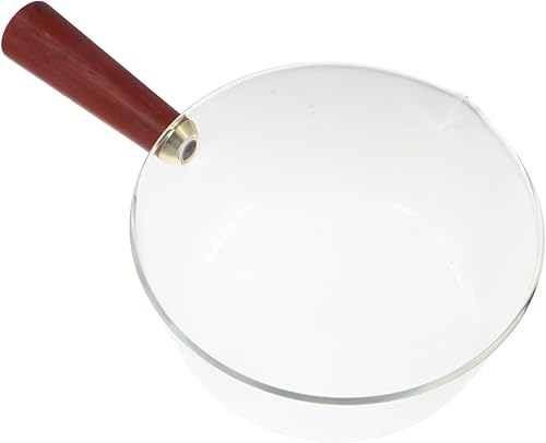 Miniatura 5 de Leadigol Olla de leche de vidrio transparente Olla de gachas de avena con mango de madera Utensilios de cocina Fideos Restaurante Accesorios de