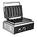 None Branded Fabricación De Gofres Comerciales Durables Lolly 6pcs Antiadherente Hot Dog Corn Waffle Maker Acero Inoxidable 220V Control De Temperatura Y Tiempo Lolly Waffle Maker