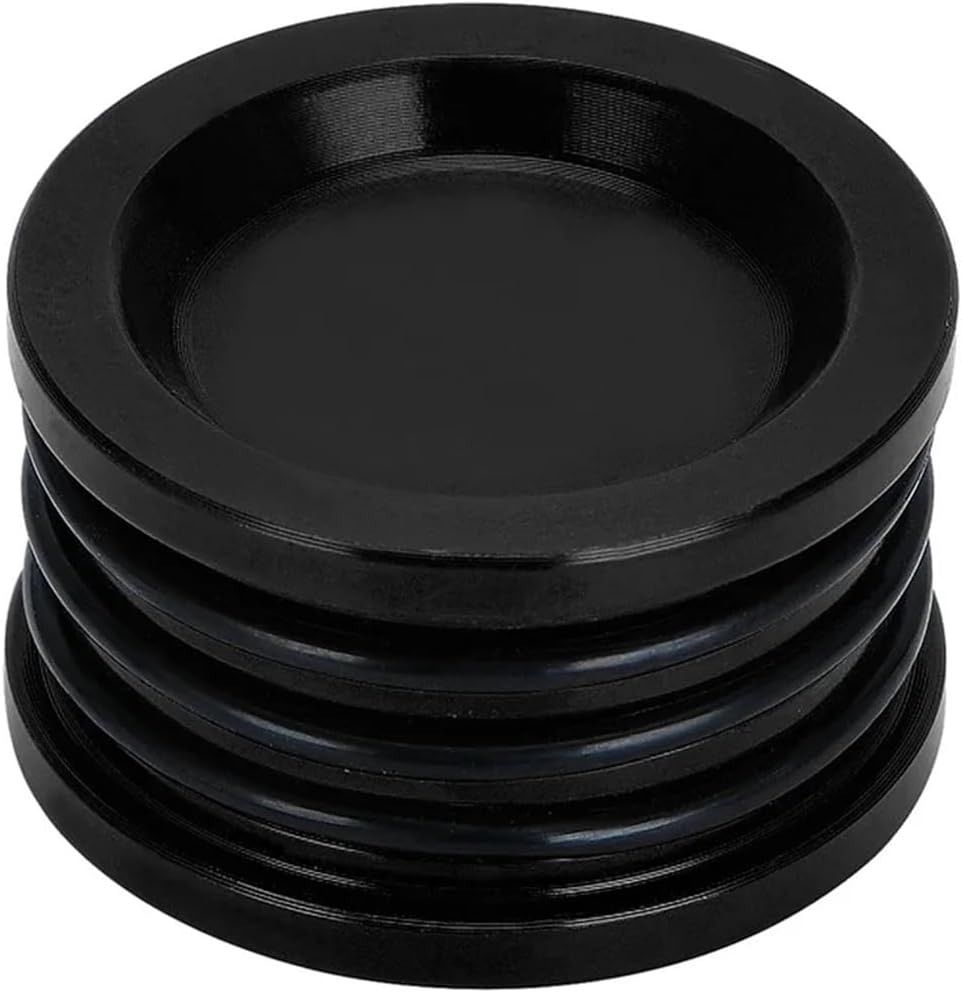 Camshaft Cam Shaft Seal Cover Cap Plug Triple O-Ring Aluminum Front Replacement Compatible With Honda Compatible With Acura B D H F Series Engine Motor(Black)