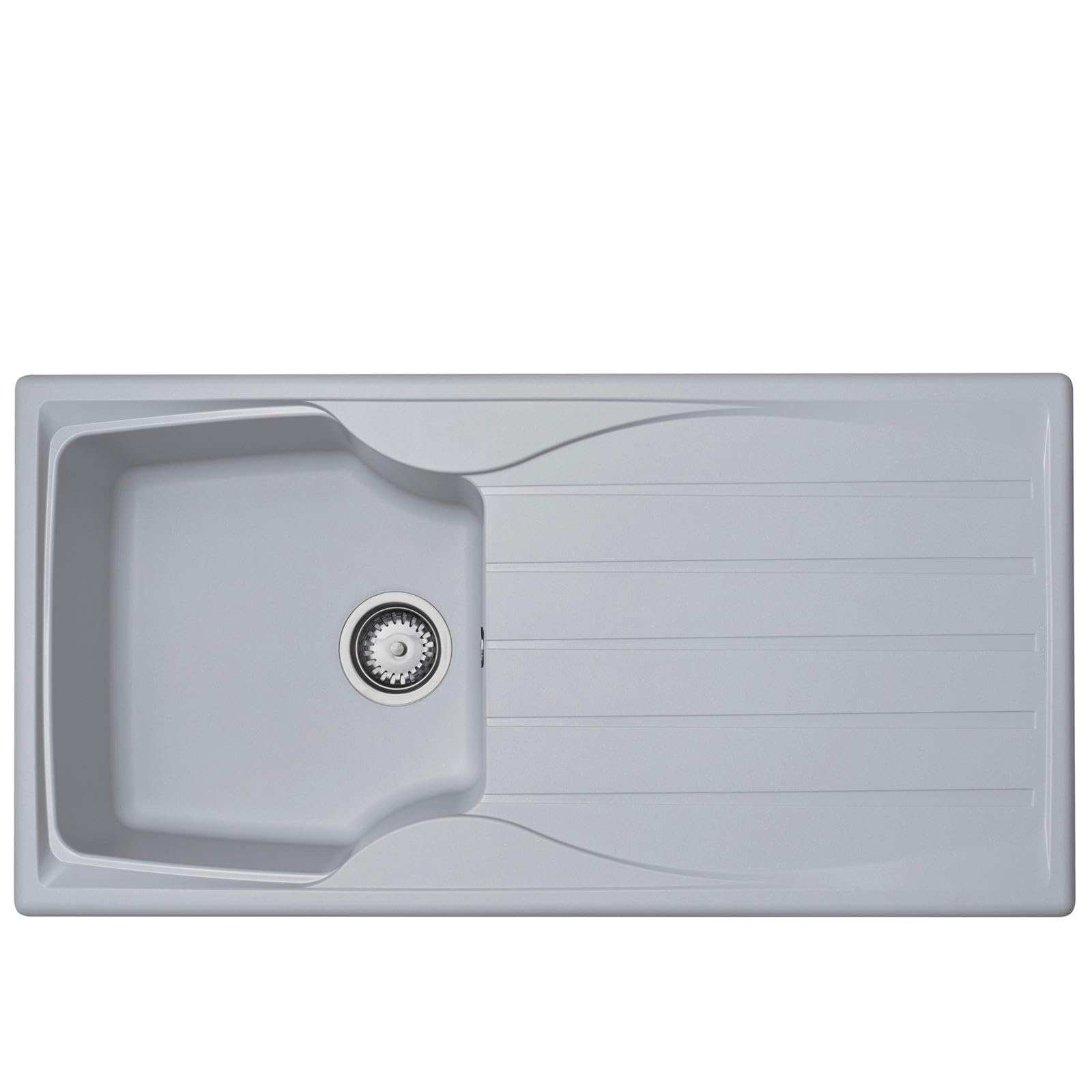 Liquida CMP10LG 1.0 Bowl Reversible Inset Light Grey Kitchen Sink 980x500mm