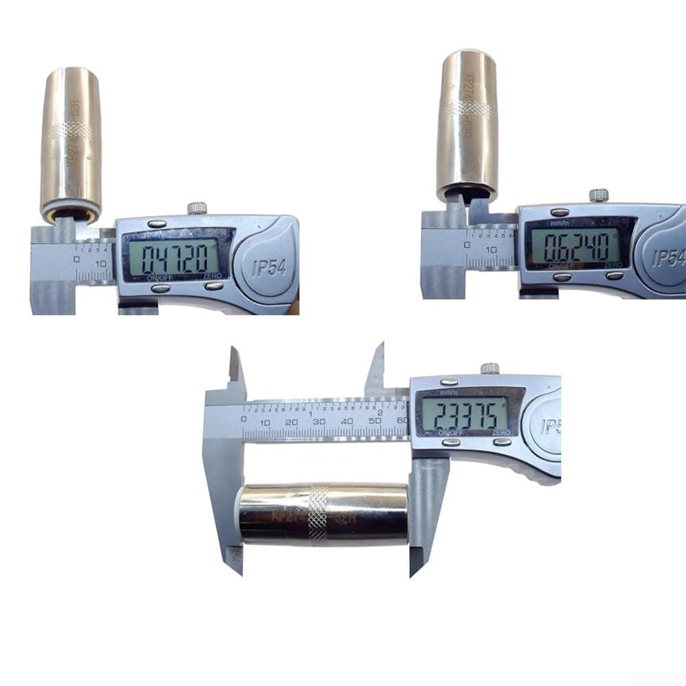 Confezione da 5 ugelli per gas per saldatura MIG KP2742-1-62R 5/8 in 350 A, punta filettata in rame, compatibile con Lincoln per Magnum PRO 250L 300L, ricambi da incasso da 1/8"