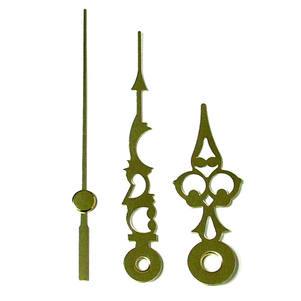 Replacement Gold Metal Press Fit Clock Hands Compatible With Chinese Quartz Mechanism DIY Repair 76mm