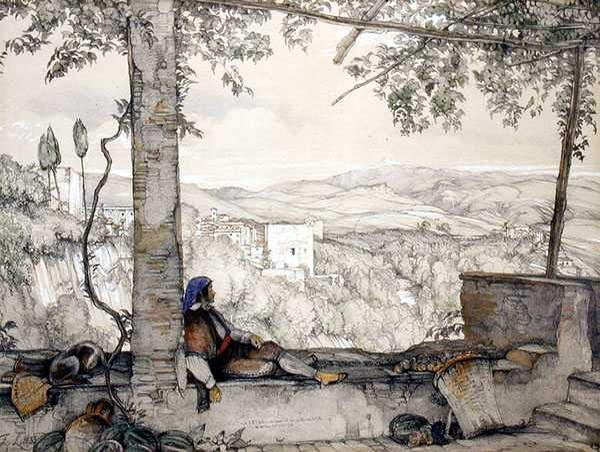 Peinture sur Toile Sierra de John Frederick Lewis, Impression Haute Définition Style Nordique