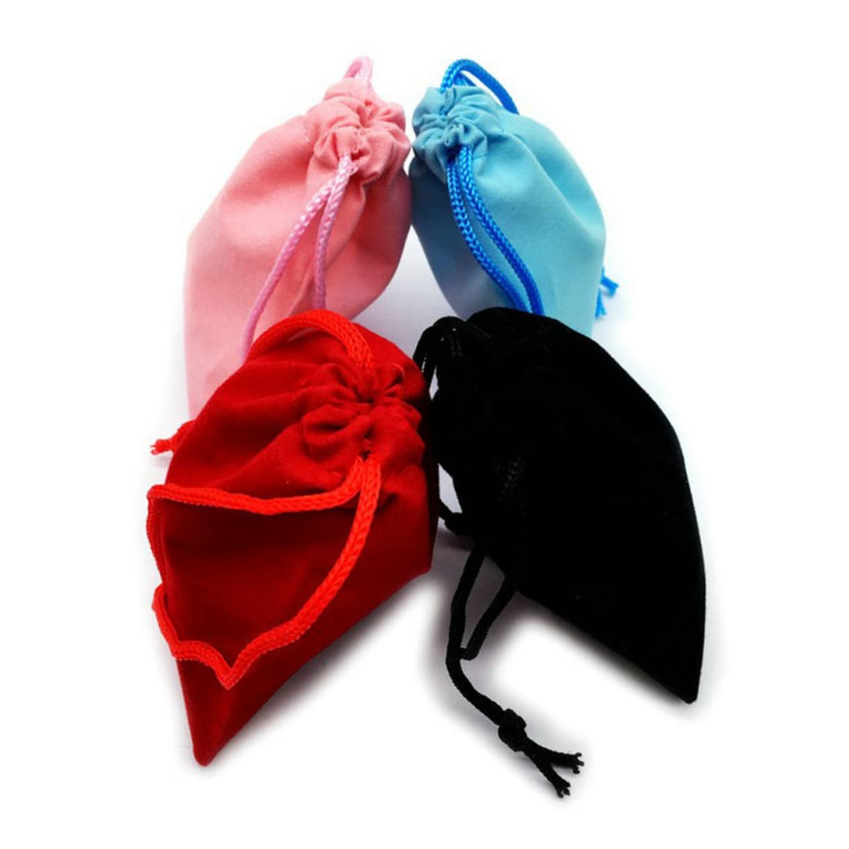 Healeved 150stücke Himmelblaue Plüsch-zugbeutel Luxuriöse Aufbewahrungstaschen Für Schmuck Und Hochzeiten Kordelzugbeutel Für Reisen Partys Und Mehr