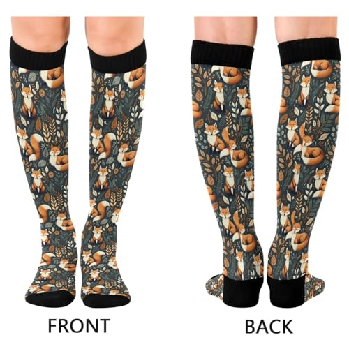 ALAZA Beautiful Cat Rose Compression Socks for Women Men Circulation Long Socks Running Athletic Cycling2