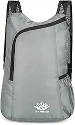 Mochila dobrável esportiva de ciclismo leve, cinza