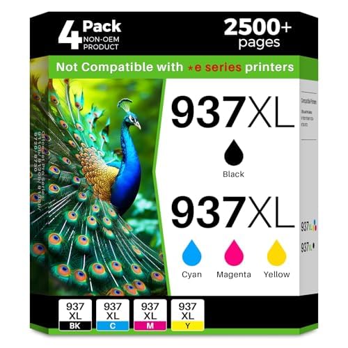 Cartucce 937XL con chip compatibili con HP 937 EvoMore 937E 937XL per HP OfficeJet 9110b 9130b 9120b 9117b 9720 9730 cartucce nero e colori
