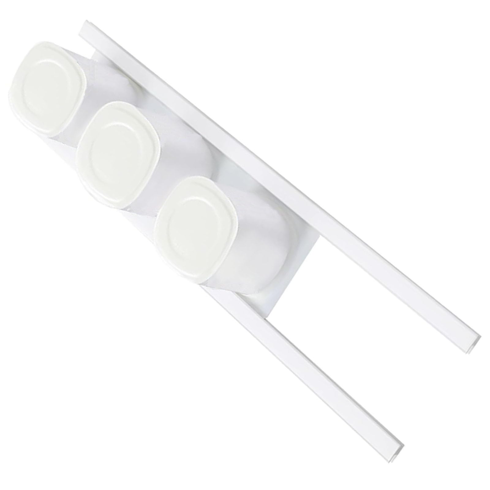 Peel and Stick Yogurt Holder, 12'' Yogurt Organizer for Fridge, Space-Saving Fridge Yogurt Organizer with Self Adhesive Tapes, Long Sliding Yogurt Holder Storage Customizable to Fit Multiple Sizes(1 s
