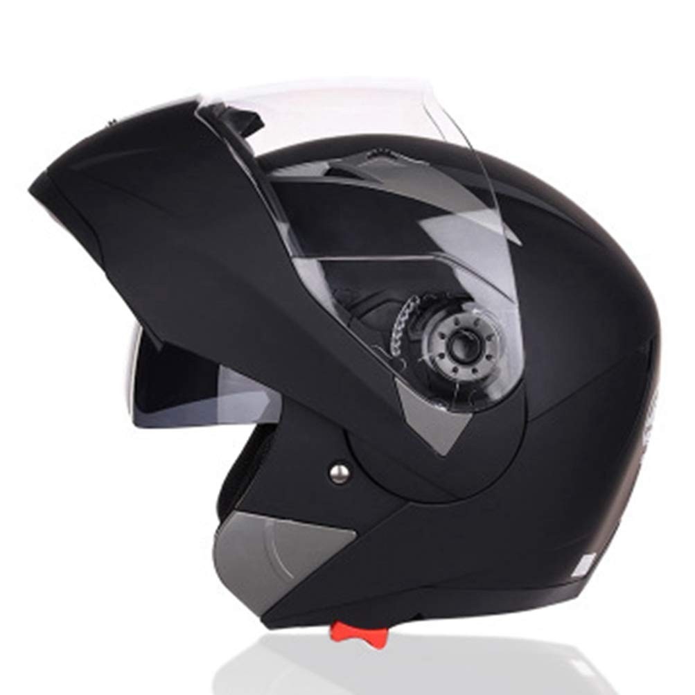 Kaski Motocyklowe Full Face Flip Up Dla Mężczyzn Skuter Wyścigowy Kask Motocyklowy Kask Moto Daszek Podwójny Obiektyw, CC25, XXL-Suitable for head circumference/63-64cm