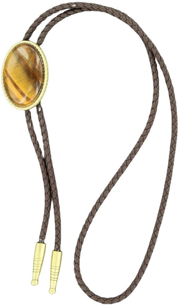 M&F Western Bolo Tie Tiger Eye Pendant One Size