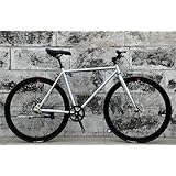 ロードバイクソリッドタイヤダブルディスクブレーキ24インチ26インチレーシングカー大人の男性と女性の乗用車 (40 シルバーとブラック,26インチソリッドタイヤ（空気入れ不要）) [並行輸入品]