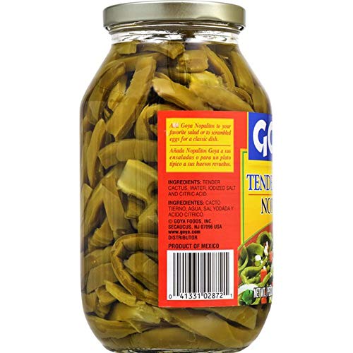 Goya Tender Cactus (Nopalitos) 2 Glass Jars 30oz each