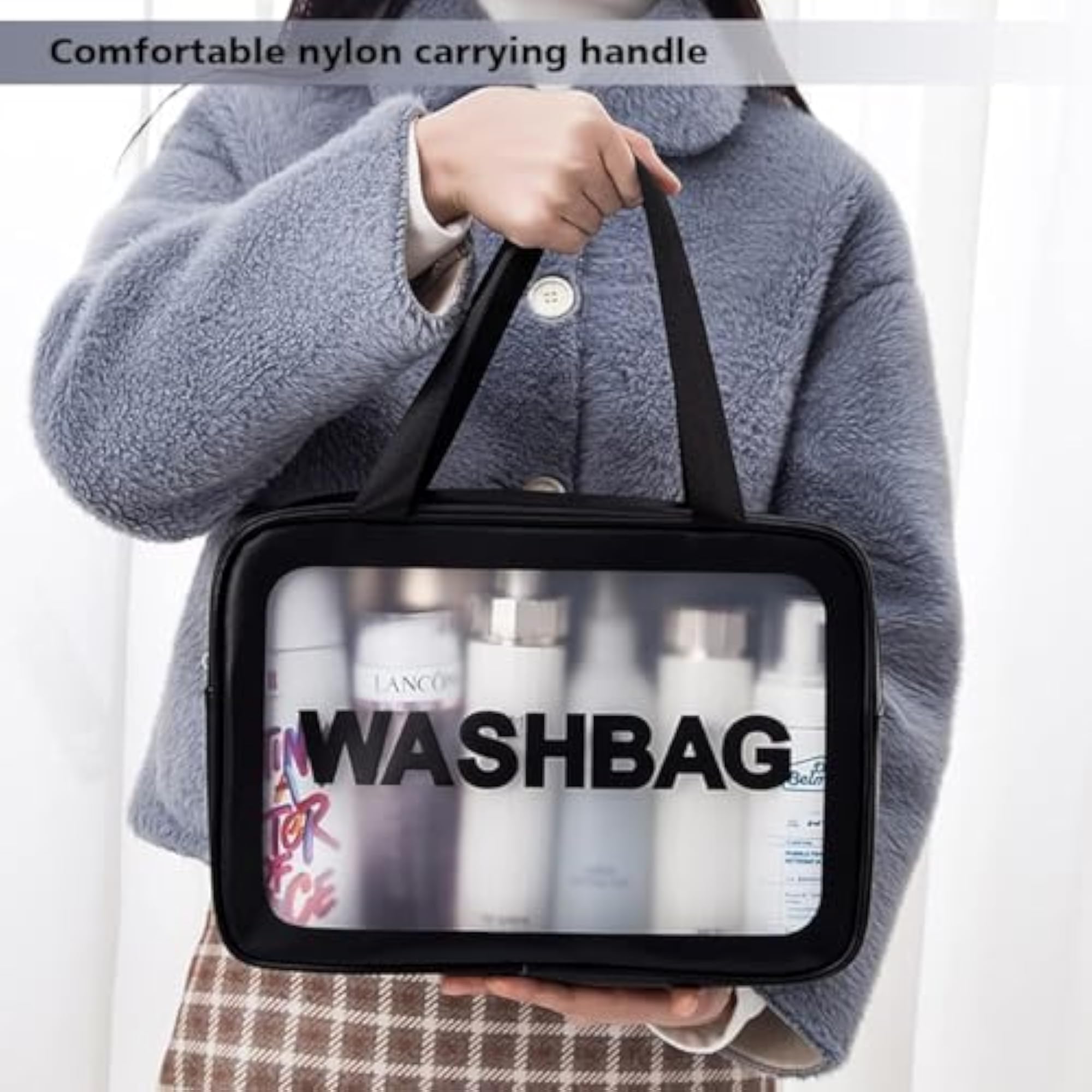Set of 3 Waterproof PVC Makeup Bags