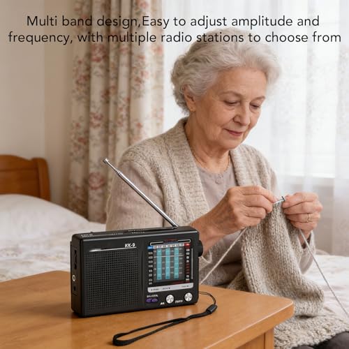 Radio AM FM SW portátil con entrada para audífonos miniatura 7