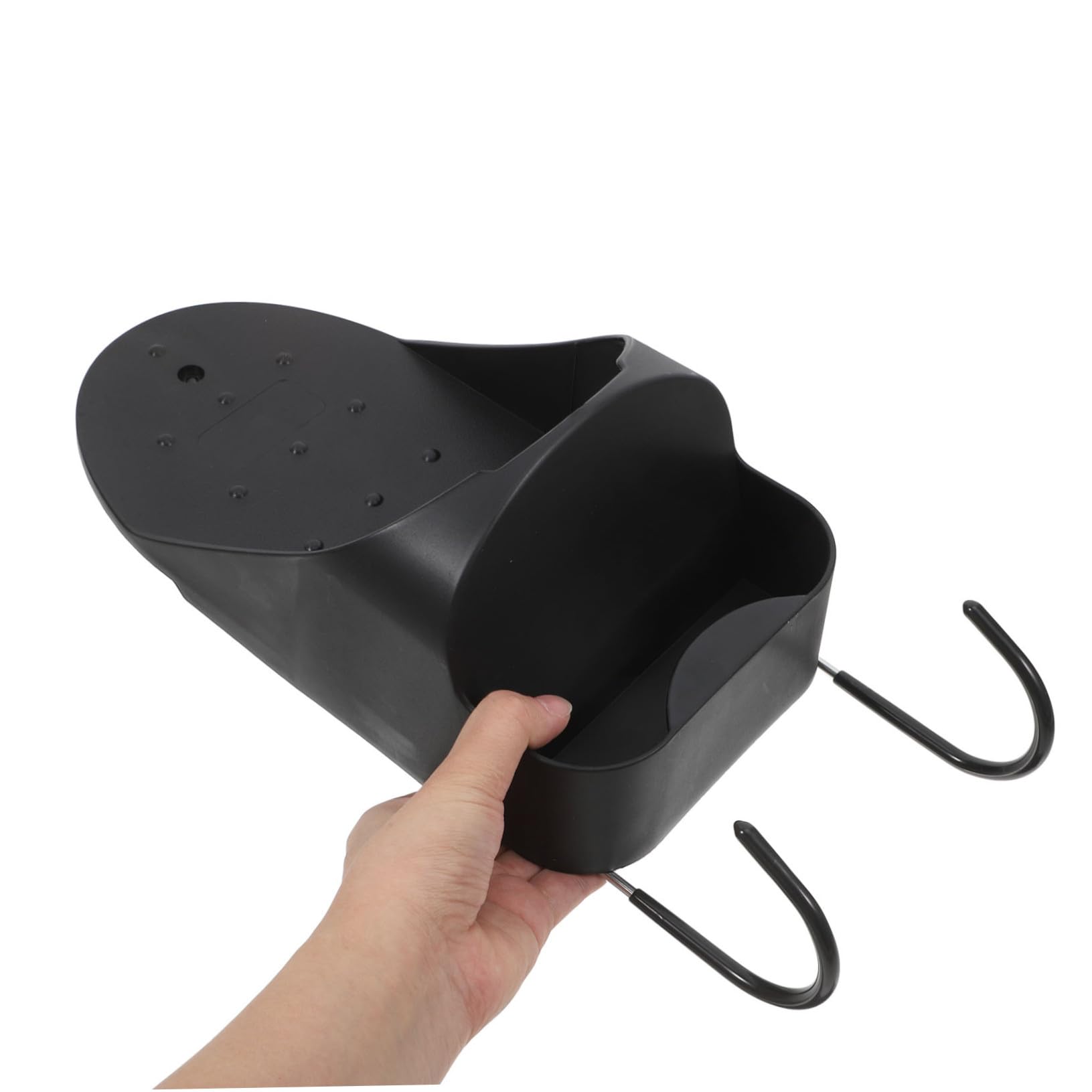 Porta Asse da Stiro e Ferro Elettrico da Parete per Camera Hotel Supporto Muro Resistente con Ganci Rimovibili Organizer Compatto per Bagno e Lavanderia Nero