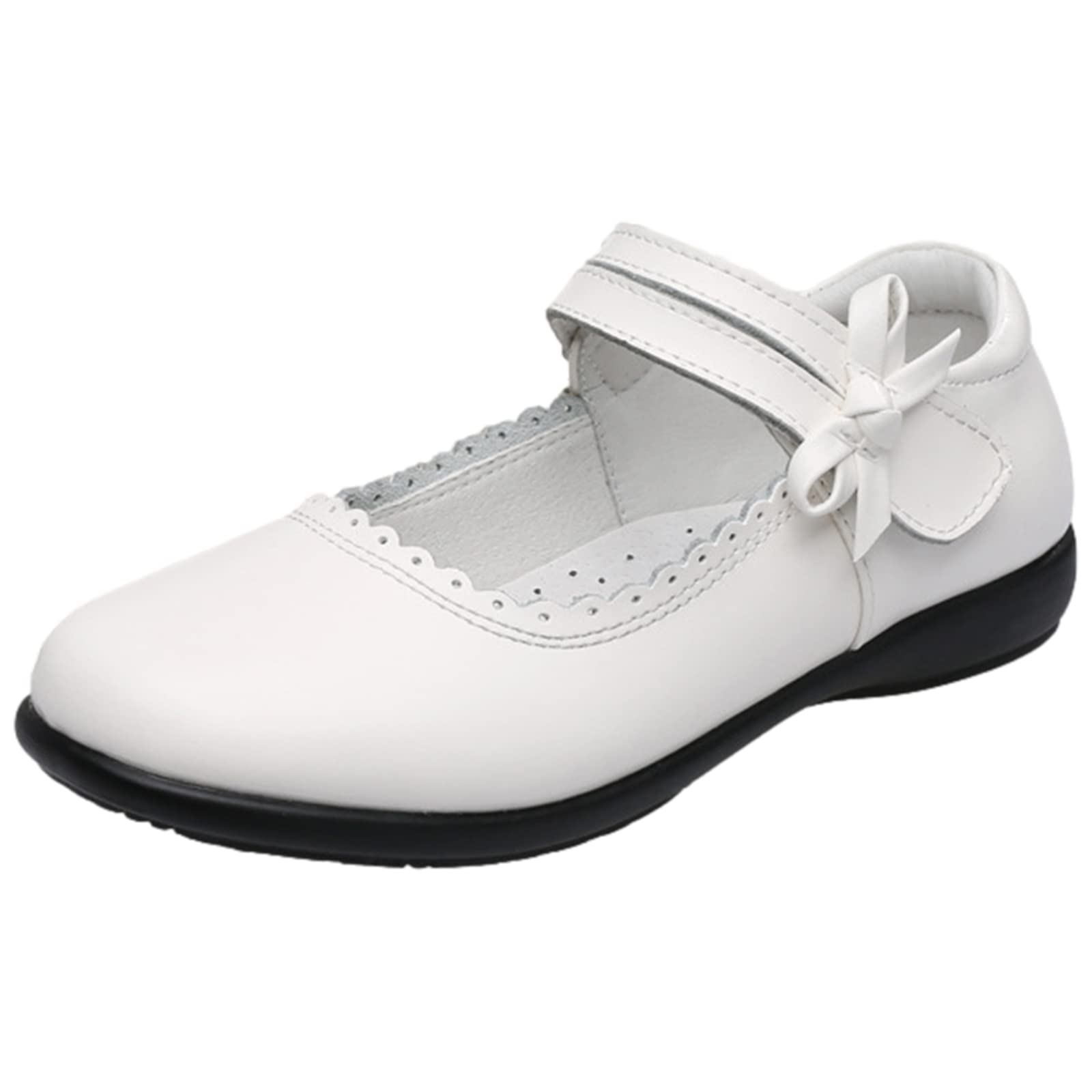 rismart Niñas Inteligente Bucle De Gancho Vestido De Escuela Charol Zapatos De Vestir