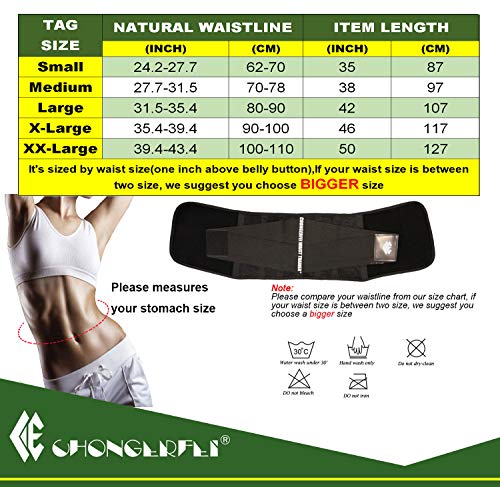 Chongerfei Waist Trainer Belt For Women Waist Cincher Trimmer Slimming Body Shaper Sport Girdle Belt(Black,Large) #TOP1