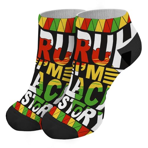 B Is For Brilliants Black Boy Kid Black Historys Month Toddler Mens Cotton Socks No Show Socks For Women2