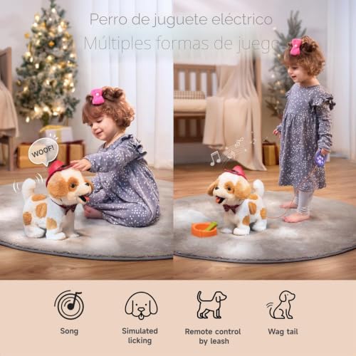 Miniatura 2 de Or Or Tu Perro Juguete Que Anda Y Ladra Y Lame, Peluche Perritos De Juguete Que Andan Con Correa, Interactivos Perro Juguetes Niños 3 4 5 6 Años Regalo