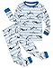 Shark Big Boys Long Sleeve Pajamas 100% Cotton Stripe Sleepwear Size 8