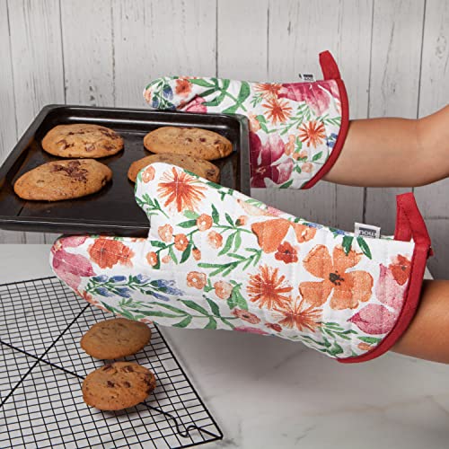 Now Designs Oven Mitt Pair, Botanica - 8 X 7 In | Cotton With Polyester Fill #TOP3
