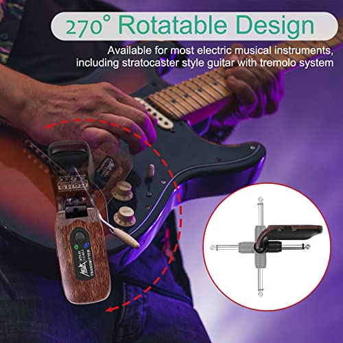 Aklot MI3572 Wireless Guitar System Transmitter Receiver Set 2.4Ghz Built-In Rechargeable Lithium Battery Digital thumb #4