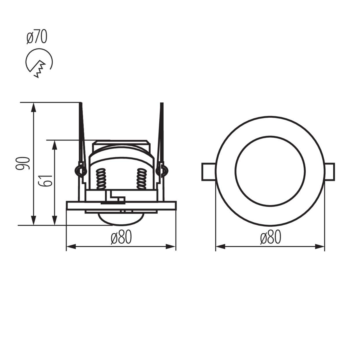Montaje en el techo empotrable ajustable gran angular 360 PIR sensor de movimiento de presencia infrarrojos detector de alarma de seguridad interruptor de luz de 5 m de rango de detección