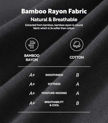 DAVID ARCHY Boxer Homme - Boxers Doux en Rayonne de Bambou pour Homme avec Braguette Boutonnée Caleçon Flottant Homme – vue 2