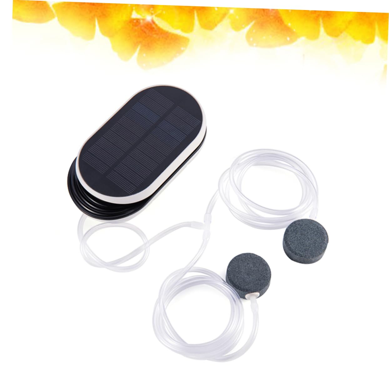 YARNOW Bomba De Oxígeno Solar Portátil para Acuario y Pecera Patrones Ajustables para Tanques De Peces y Jardines Material Resistente Función Automática